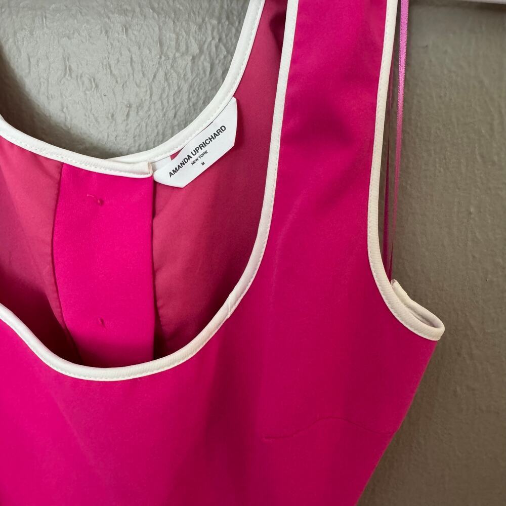 AMANDA UPRICHARD Beeba Dress Hot Pink and White Mini Size Medium - Picture 3 of 7